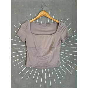 Titika Gray Short Sleeve Women's Top